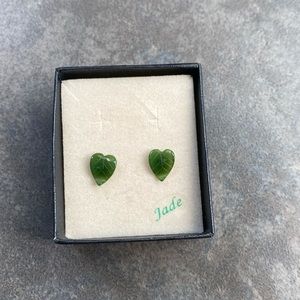 Jade Heart Earrings